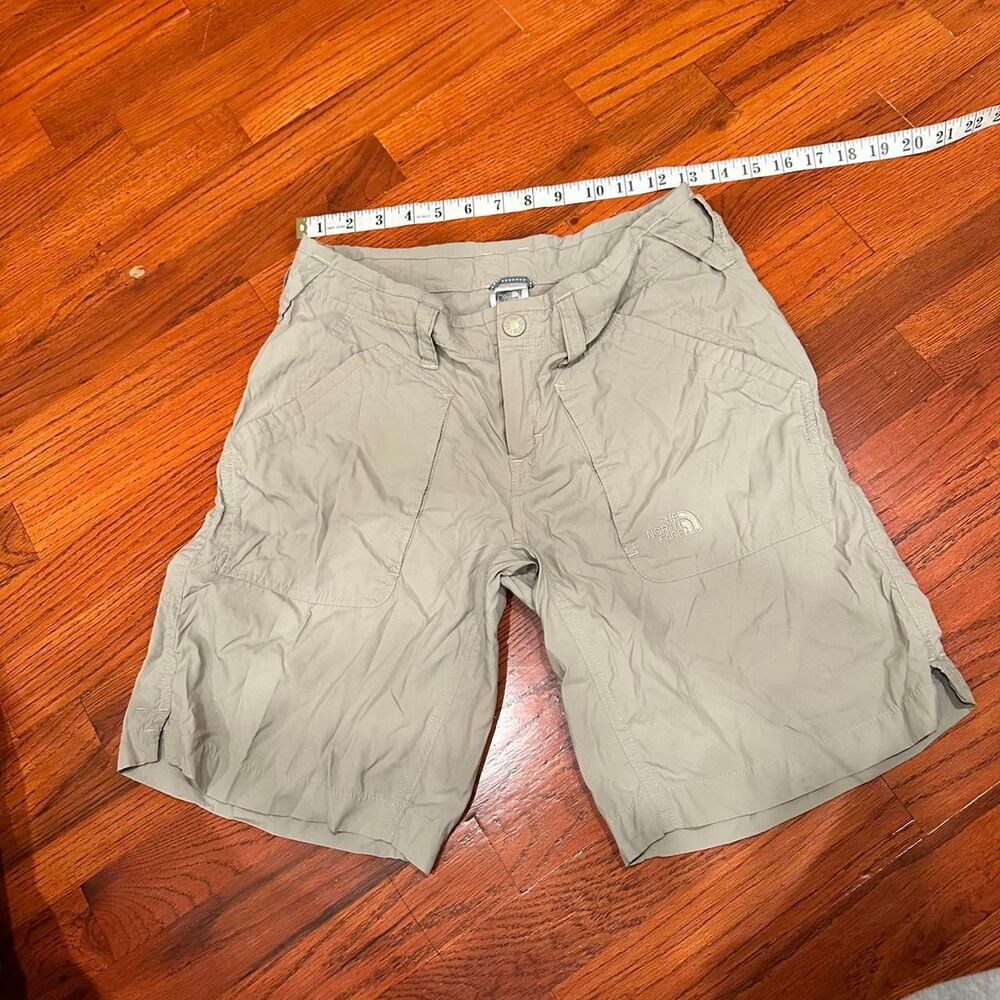 Vintage Womens Embroidered The North Face Basic Tan Shorts with Extra Buttons